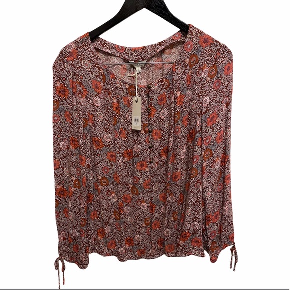 NWT Lucky Brand floral boho blouse